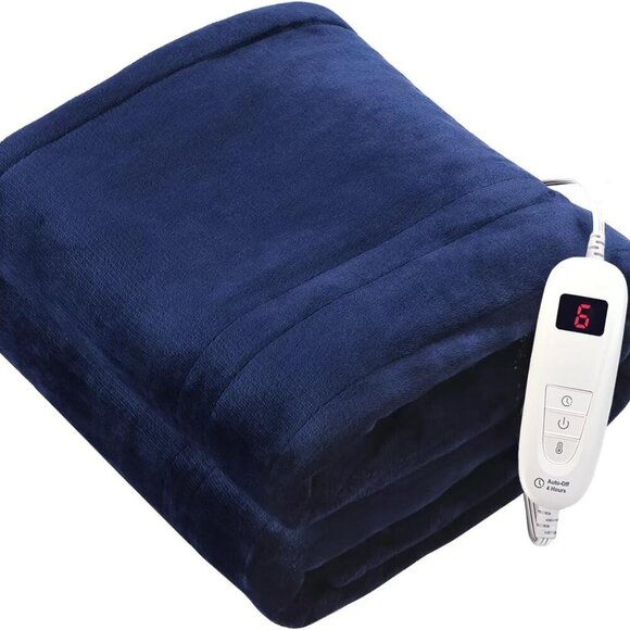 Electric Heated Blanket Throw Super Cozy Soft 2-Layer Flannel 50